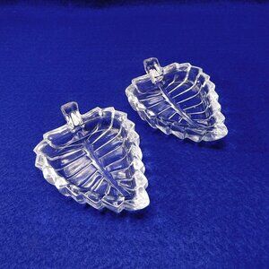 Showcase Crystal Leaf Dish Set of 2 Original box